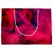 Dunkelrot und Lila kühl Moderner Abstrakter Geburt Große Geschenktüte (Rückseite)