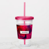 Dunkelrot und Lila kühl und modern Abstrakt Acryltrinkbecher (Vorderseite)