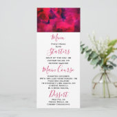 Dunkelrot und Lila kühl und modern Abstrakt Einladung (Stehend Vorderseite)