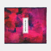 Dunkelrot und Lila kühl und modern Abstrakt Fleecedecke (Vorderseite (Horizontal))