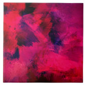 Dunkelrot und Lila kühl und modern Abstrakt Fliese (Vorderseite)