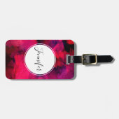 Dunkelrot und Lila kühl und modern Abstrakt Gepäckanhänger (Vorderseite horizontal)