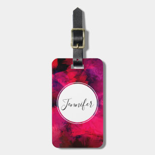 Dunkelrot und Lila kühl und modern Abstrakt Gepäckanhänger