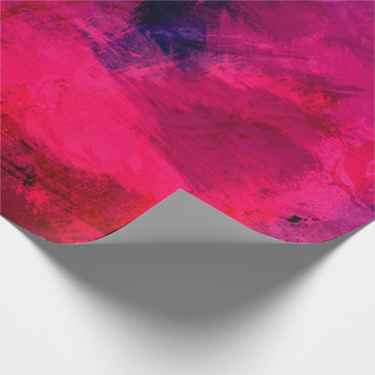 Dunkelrot und Lila kühl und modern Abstrakt Geschenkpapier (Ecke)
