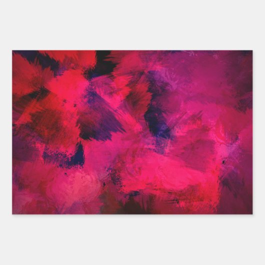 Dunkelrot und Lila kühl und modern Abstrakt Geschenkpapier Set (Vorderseite 3)