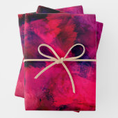 Dunkelrot und Lila kühl und modern Abstrakt Geschenkpapier Set (Beispiel)