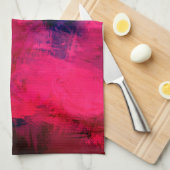 Dunkelrot und Lila kühl und modern Abstrakt Geschirrtuch (Viertel Falte)