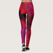 Dunkelrot und Lila kühl und modern Abstrakt Leggings (Rückseite)