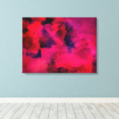 Dunkelrot und Lila kühl und modern Abstrakt Leinwanddruck (Insitu (Holzboden))