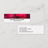 Dunkelrot und Lila kühl und modern Abstrakt Mini Visitenkarte (Vorne/Hinten)