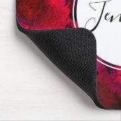 Dunkelrot und Lila kühl und modern Abstrakt Mousepad (Ecke)