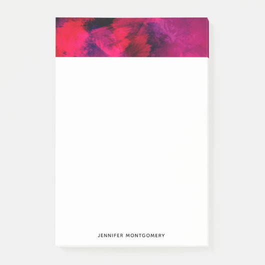 Dunkelrot und Lila kühl und modern Abstrakt Post-it Klebezettel (Vorderseite)