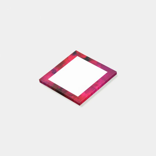 Dunkelrot und Lila kühl und modern Abstrakt Post-it Klebezettel (angewinkelt)