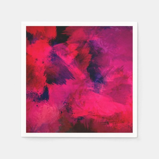 Dunkelrot und Lila kühl und modern Abstrakt Serviette (Vorderseite)