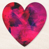 Dunkelrot und Lila kühl und modern Abstrakt Untersetzer (Vorderseite)