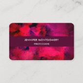 Dunkelrot und Lila kühl und modern Abstrakt Visitenkarte (Vorderseite)