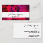 Dunkelrot und Lila kühl und modern Abstrakt Visitenkarte (Vorne/Hinten)