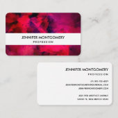 Dunkelrot und Lila kühl und modern Abstrakt Visitenkarte (Vorne/Hinten)