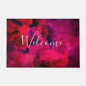 Dunkelrot und Lila kühl und modern Abstrakter Empf Fußmatte (Vorderseite)