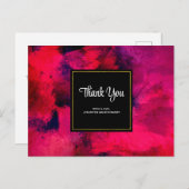 Dunkelrot und Lila modern Abstrakt Danke Postkarte (Vorne/Hinten)