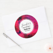 Dunkelrot und Lila modern Abstrakt Danke Runder Aufkleber (Umschlag)