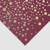 Dunkelrot und metallische Goldkonfetti Seidenpapier (Ausschnitt)
