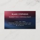 Dunkelrot und Navy Blue Corporate Gradient Visitenkarte (Rückseite)