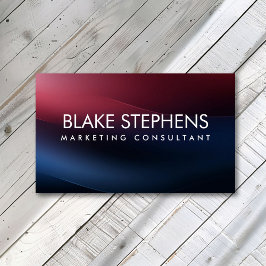 Dunkelrot und Navy Blue Corporate Gradient Visitenkarte