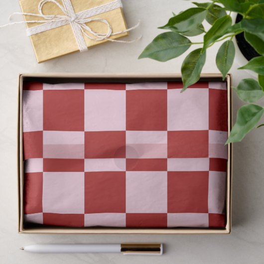 Dunkelrot und Pastellrosa Seidenpapier (Geschenk)