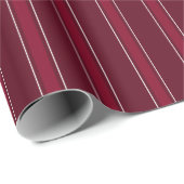 Dunkelrot und rote Streifen Geschenkpapier (Rolleneckpunkt)