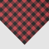 Dunkelrot und Schwarz Buffalo Kariertes Gewebepapi Seidenpapier (Ausschnitt)