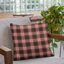 Dunkelrot und Schwarz Kariertes Muster