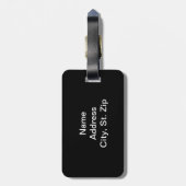 Dunkelrot und schwarz Sporty Volleyball Gepäckanhänger (Rückseite vertikal)