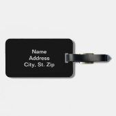 Dunkelrot und schwarz Sporty Volleyball Gepäckanhänger (Rückseite horizontal)