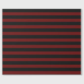 Dunkelrot und schwarze Streifen - Umschlagpapier Geschenkpapier (Flach)