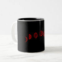 Dunkelrot und schwarzer Mond Phases Gothic