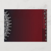 Dunkelrot und silber ankündigungspostkarte (Rückseite)