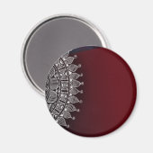 Dunkelrot und silber magnet (Vorderseite/Rückseite)