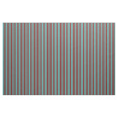 Dunkelrot und Türkis Streifen Muster Stoff (Yard (91,4 cm))