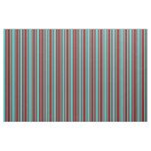 Dunkelrot und Türkis Streifen Muster Stoff (Fat Quarter (45,7 x 55,9 cm))