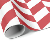 Dunkelrot und Weiß Extra große Herringbeine Geschenkpapier (Rolleneckpunkt)