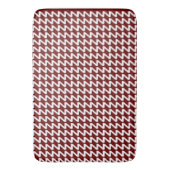 Dunkelrot und weiß Moderne Sharp Waves Badematte (Vorderseite Vertikal)