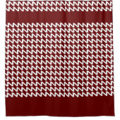 Dunkelrot und weiß Moderne Sharp Waves Duschvorhang (Vorderseite)