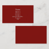 Dunkelrot Visitenkarte (Vorne/Hinten)