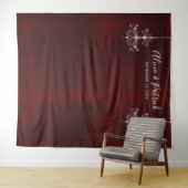 Dunkelrot-weiße Kronleuchter für Hochzeiten - Foto Wandteppich (Beispiel (Horizontal))