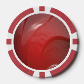 Dunkelrot zerbrochene Plastikstruktur Pokerchips (Vorderseite)