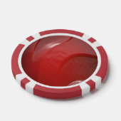 Dunkelrot zerbrochene Plastikstruktur Pokerchips (Einzeln)