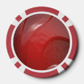 Dunkelrot zerbrochene Plastikstruktur Pokerchips (Rückseite)