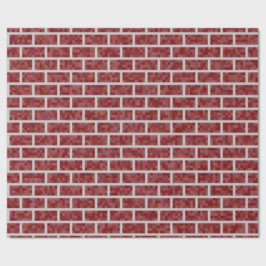 Dunkelrote 8-BitPixelated Geschenkpapier (Flach)