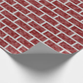 Dunkelrote 8-BitPixelated Geschenkpapier (Ecke)